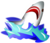 Shark In The Waves Clip Art